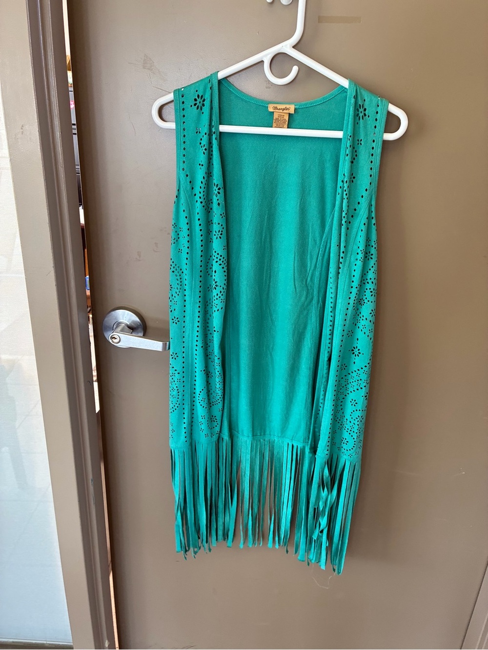 Wrangler Teal Open-Front Vest
